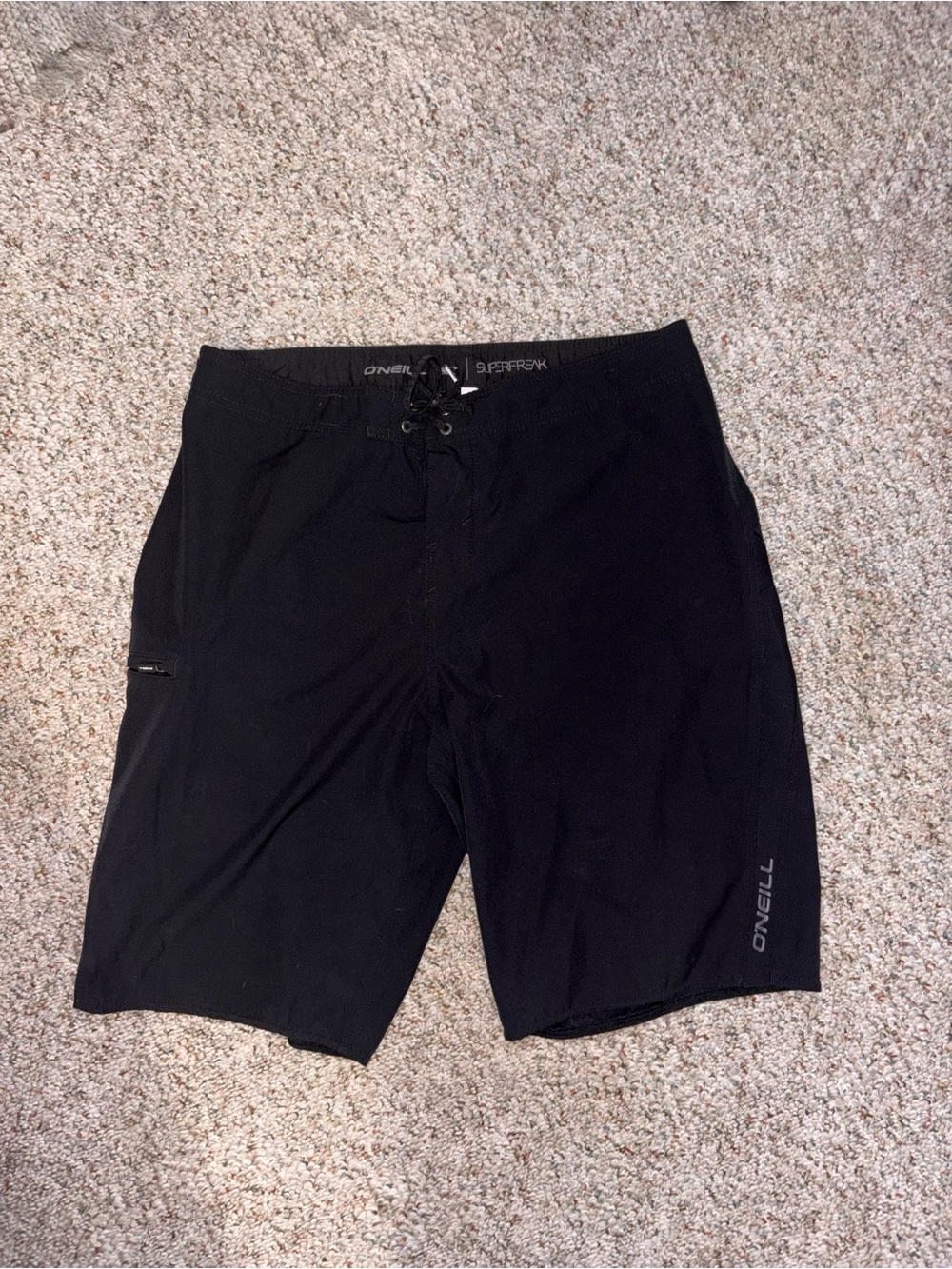 O'Neill Black Men's Board Shorts with Side Zip